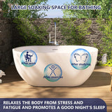 59" Acrylic Free Standing Tub, Stand Alone Tub, Freestanding Bathtub, Soaking Bathtub, cUPC Certified, SE(Glossy White)