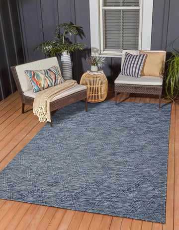 Darla Textured Foldable Indoor Outdoor Rug, 5x7, Weather Resistant, Easy Clean, UV Resistant, Lightw