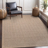 Easy Jute Rug 5x7, Indoor Outdoor Natural Color Fiber Area Rugs