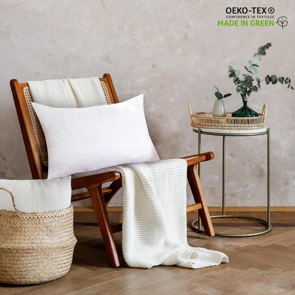 12 x 20 Pillow Insert - Down Alternative Throw Pillows Insert - Rectangle Pillow Pack of 1 White - Bed & Couch