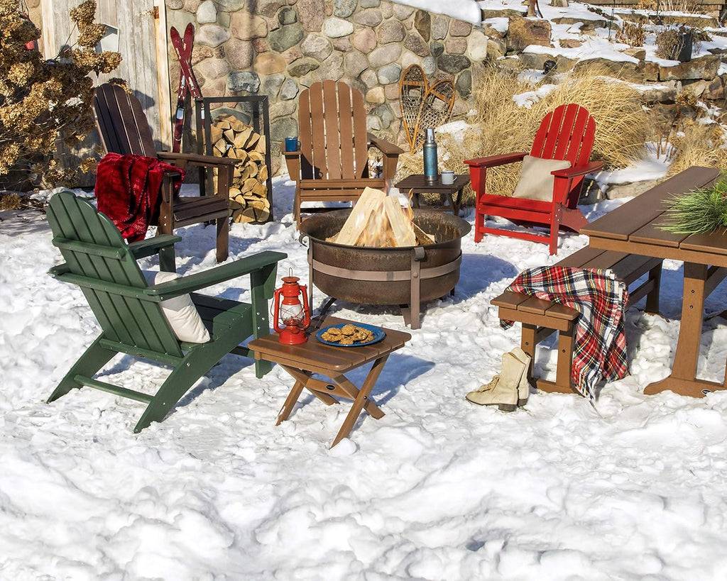 Vineyard Adirondack Chair, Outdoor Patio Furniture, All-Weather Composite, Pool Deck Garden Chair, Made in USA, Slate
