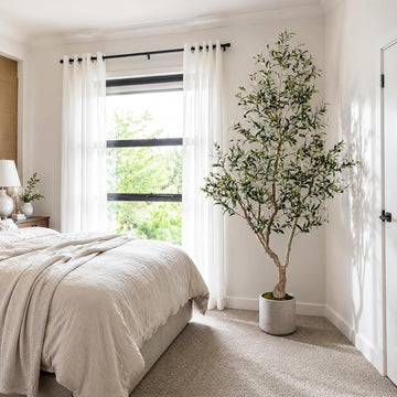 7FT Olive Trees Artificial Indoor - Thick Trunk & Lifelike Fruits