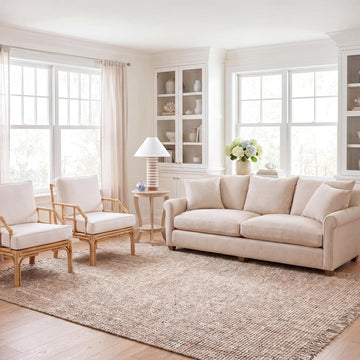 Natural Fiber Collection Area Rug - 9' x 12', Grey & Beige, Handmade Woven Fringe Jute, Ideal for High Traffic Areas