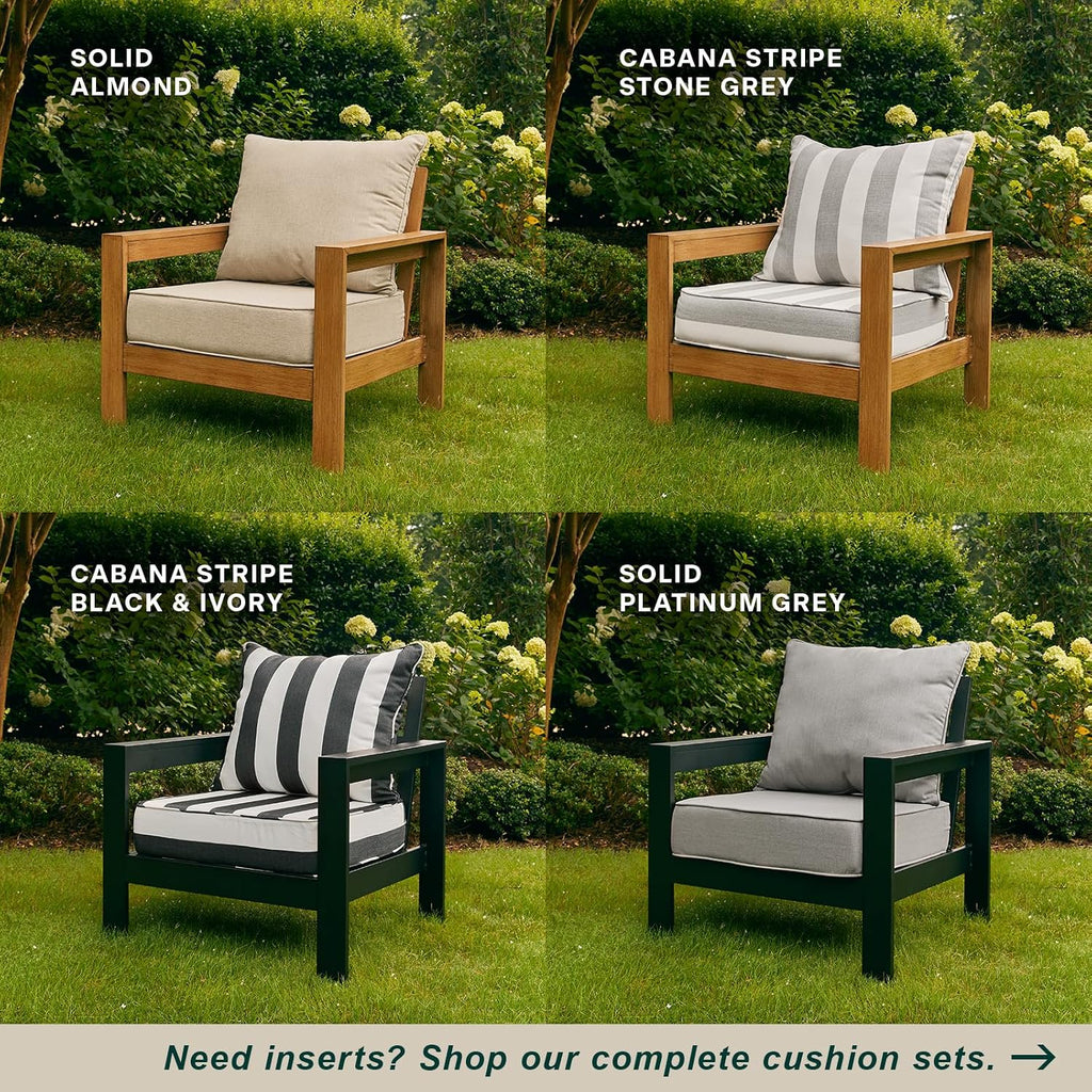 Outdoor Heritage Deep Seat Cushion Cover, 24 x 23 | Bone Replacement Chair Cushion Cover, Water & Fade Resistant