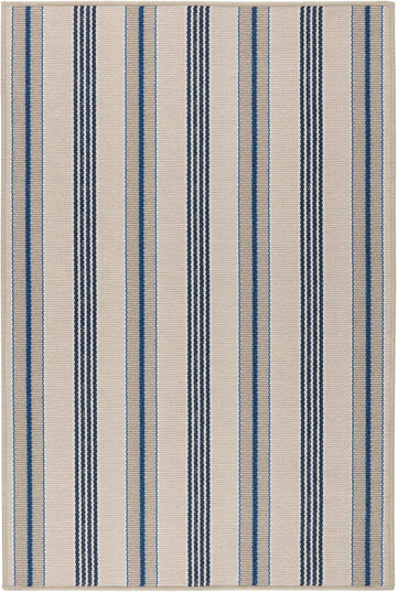 Nimes Ticking Neutral Striped Washable Rug