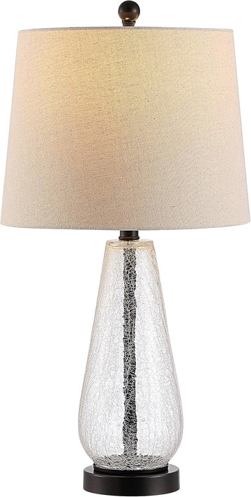 SAFAVIEH Lighting Collection Naila Modern Contemporary Farmhouse Clear Glass 26-inch Bedroom Living 
