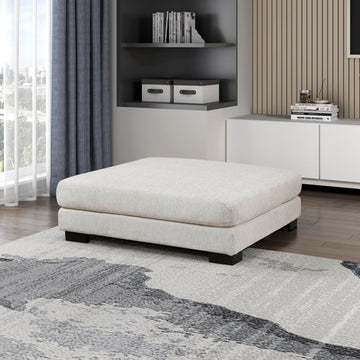 45" Modern Ottoman, Textured Microfiber Square Ottoman, Living Room Foot Rest, Module for Sectional Sofa, Foot Stool