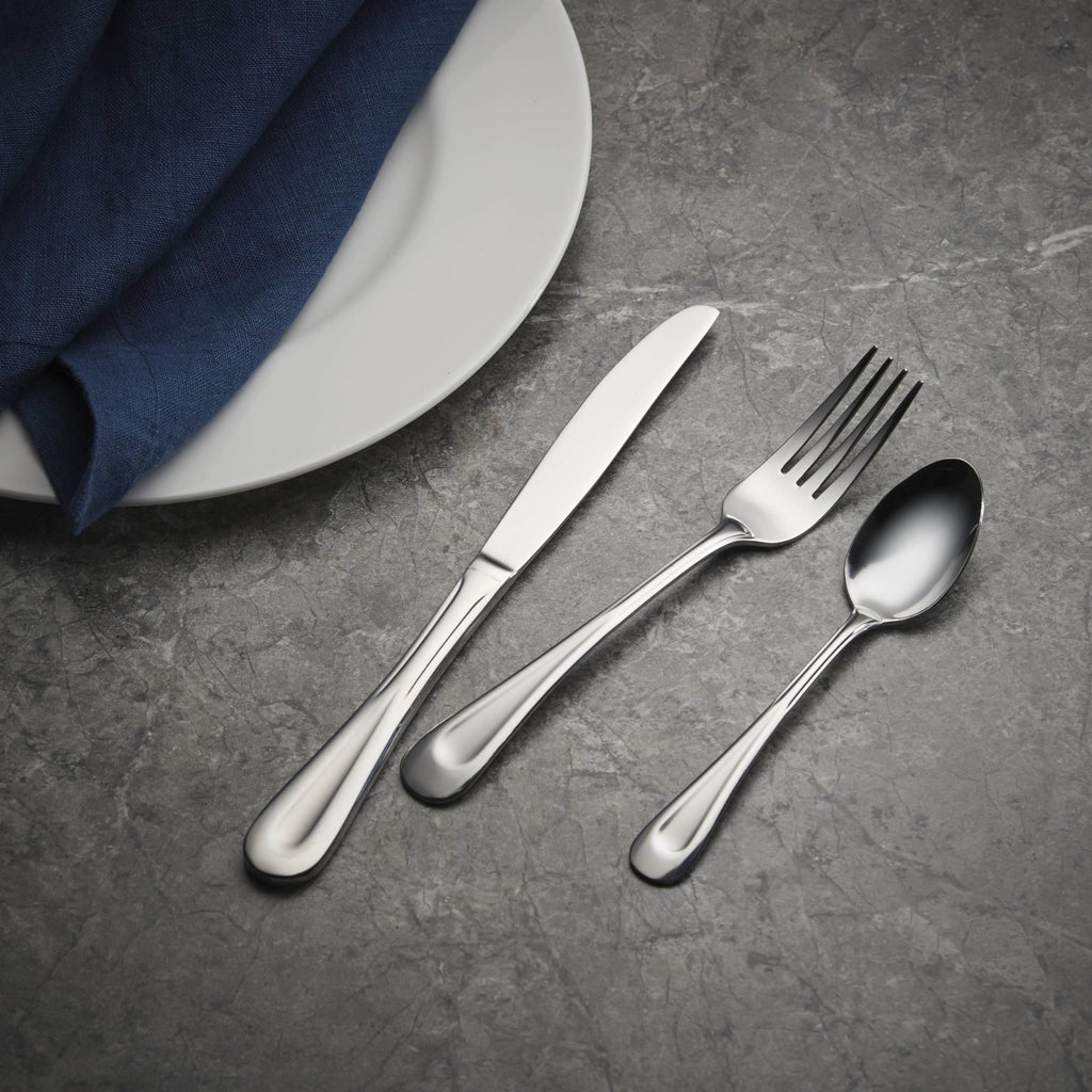 Satin Sand Dune 45-Piece 18/0 Silverware Set for 8, Flatware