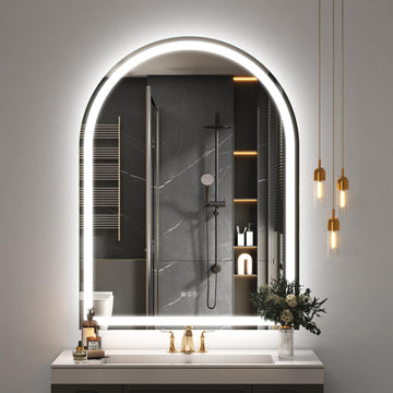 36x48 Inch Arched LED Bathroom Mirror