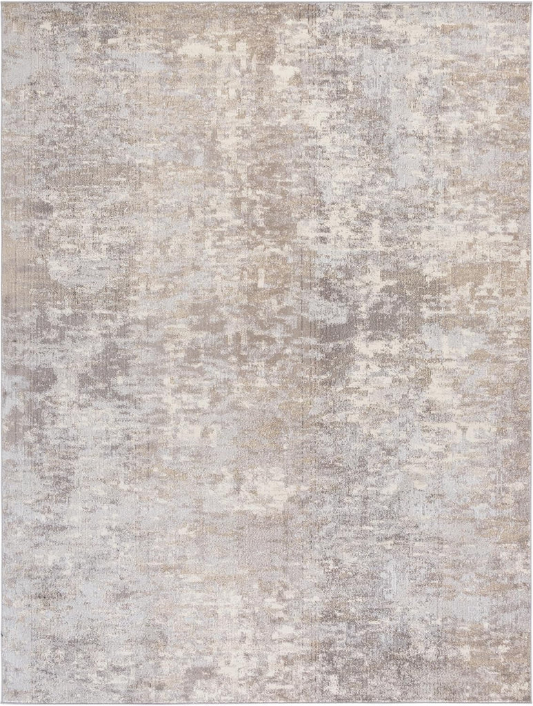 Madison X-Large Area Rug - 12' x 15', Grey & Beige, Modern Abstract Design, Non-Shedding & Easy Care