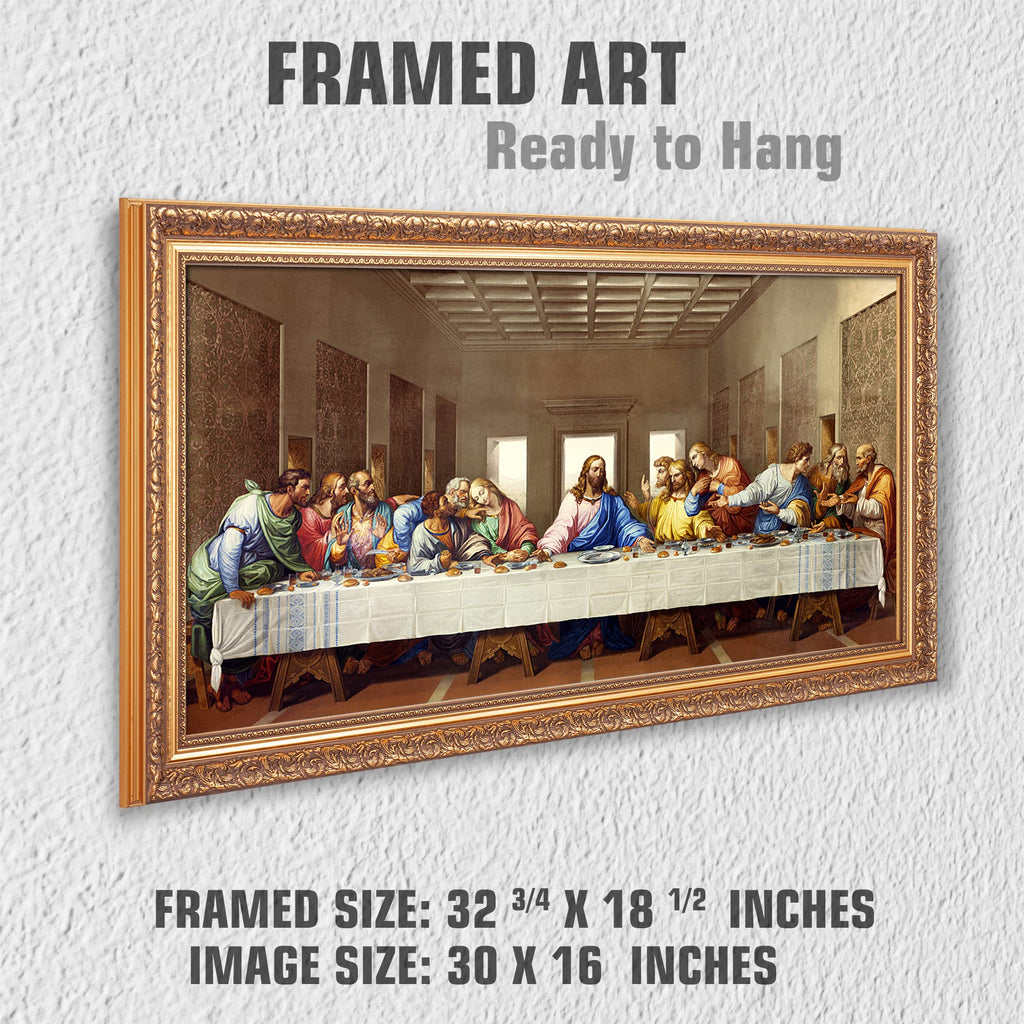 The Last Supper Gold Frame 32.75x18.5