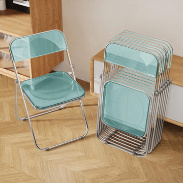 8 Pack Acrylic Folding Chair, Green