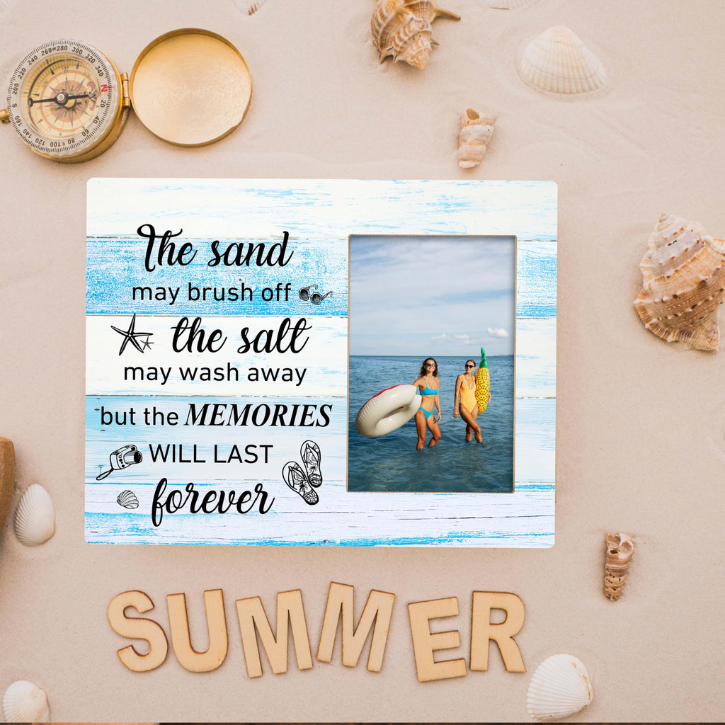 Beach Picture Frames 4x6, Beach House Decor, Love Picture Frame, Beach Trip Vacation Gifts, Gifts for Couples
