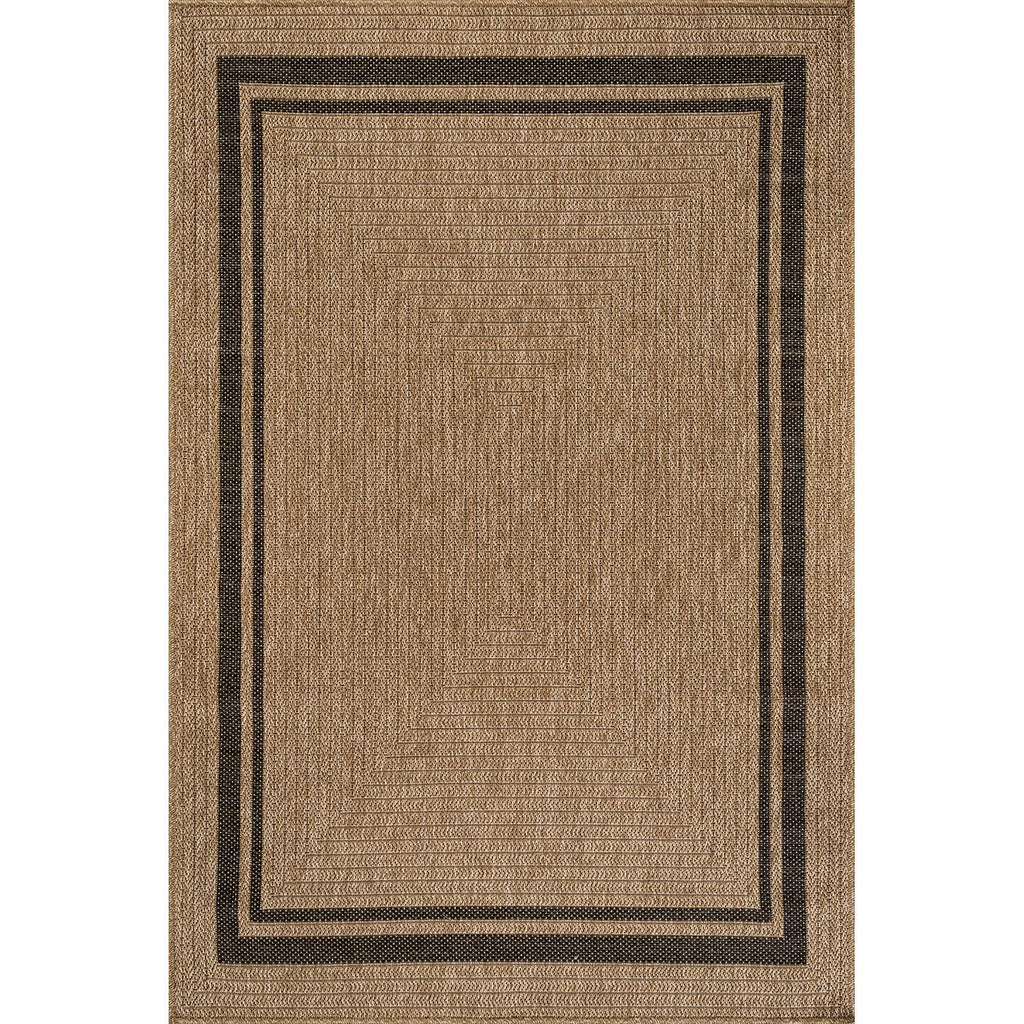 Easy Jute Bordered Rug Washable Durable Indoor Outdoor Area Rugs for Living Dining Room Patio Office Stain