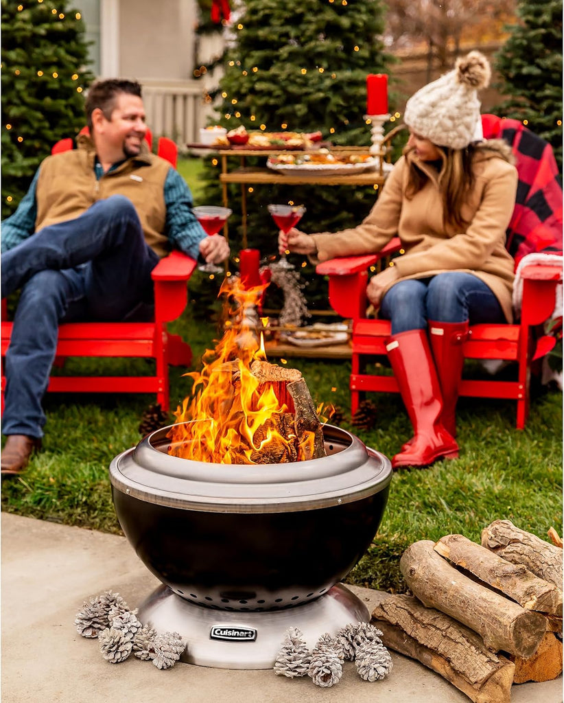 24” Cleanburn Smokeless Fire Pit with Removable Base for Ash, Portable Wood Burning Outdoor Fireplace, Stainless Steel Smoke Free Outdoor Heater - Image 8