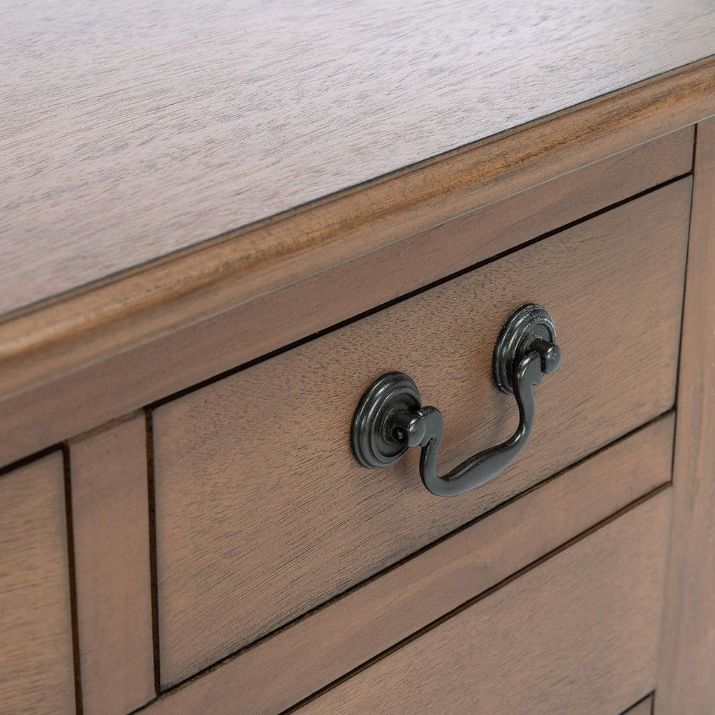 Furniture - Athena 3-Drawer Console Table - Brown - Solid Wood - Farmhouse Classic Design - Ideal , 23.5" W x 13" D x