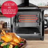 Modern Rotisserie Oven, Large Capacity (12lbs) Countertop Oven, Multi-Purpose Basket for Versatile Cooking, Easy-to