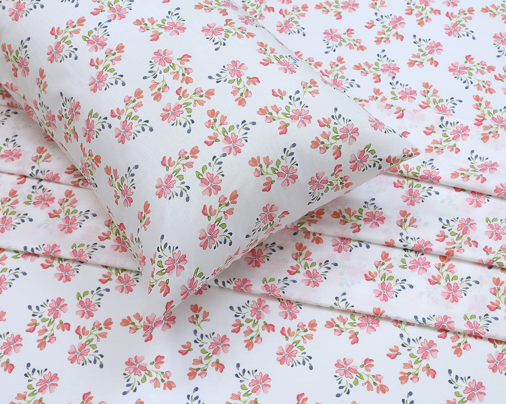 100% Cotton Split King Sheets, Percale Sheet Set, Bloomex