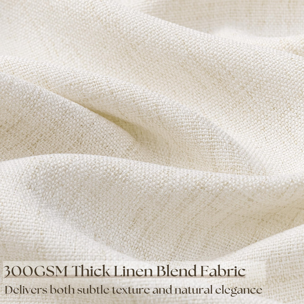 Extra Wide Curtains Linen 100 Inch Wide 84 Inch Length Ivory