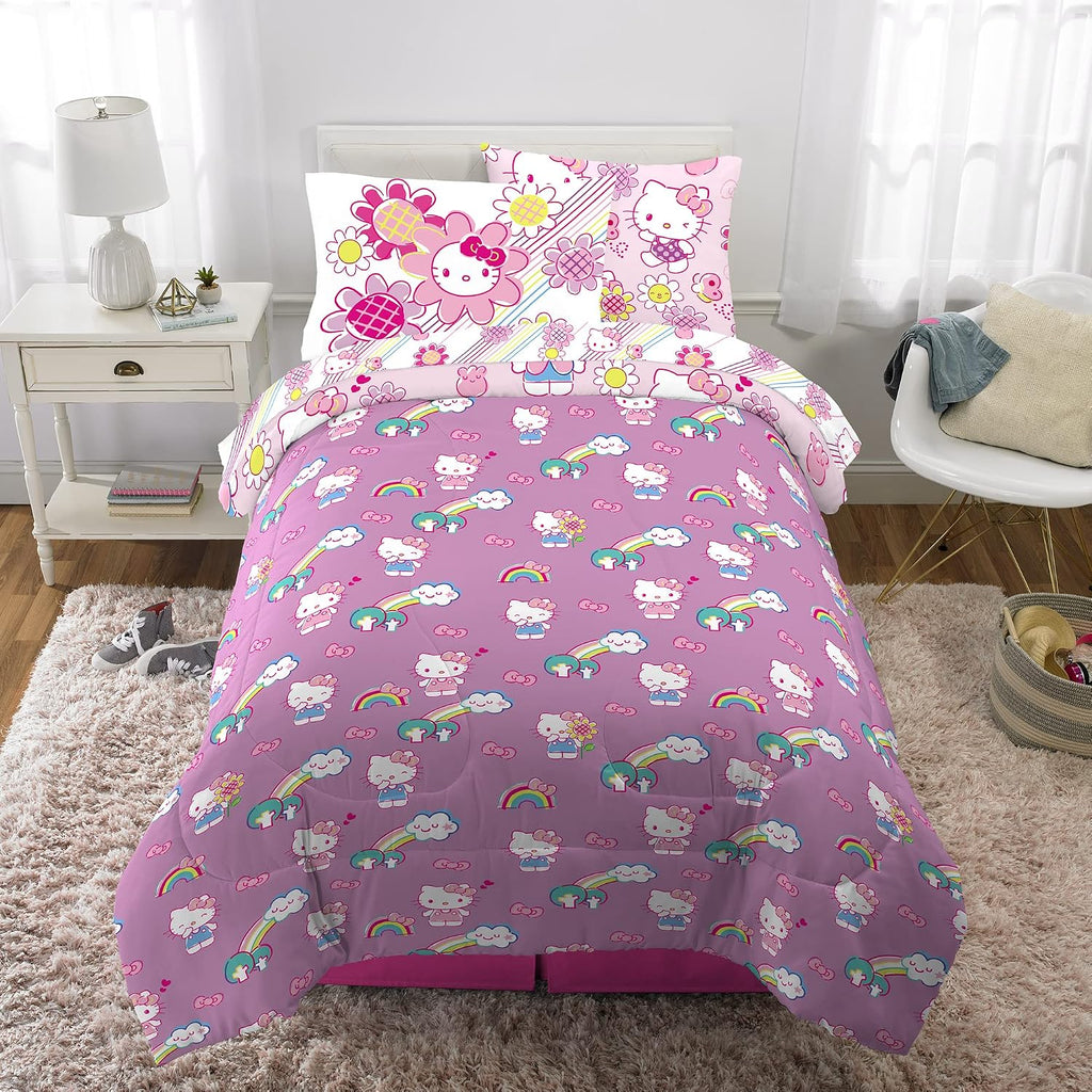 Kids Bedding Super Soft Comforter and Sheet Set with Sham, 5 Piece