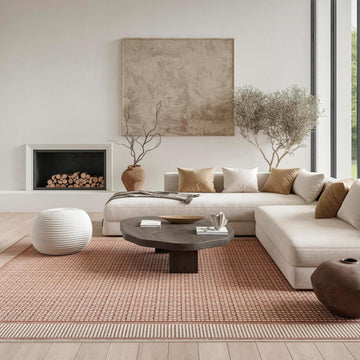 Home Nordic Brick Ivory Area Rug - Easy Clean, Non Shedding, Bed Room, Living Room, Dining Room, Kitchen