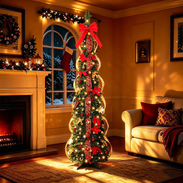 6ft Pop Up with Timer Lights, Remote, Dual Lights