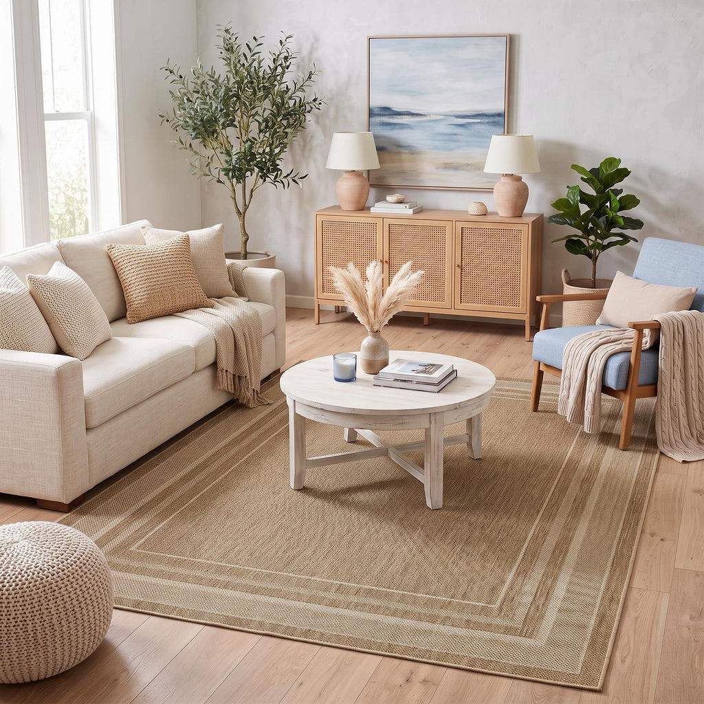 5x7 Washable Rug Solid Easy Jute Living Room Rugs