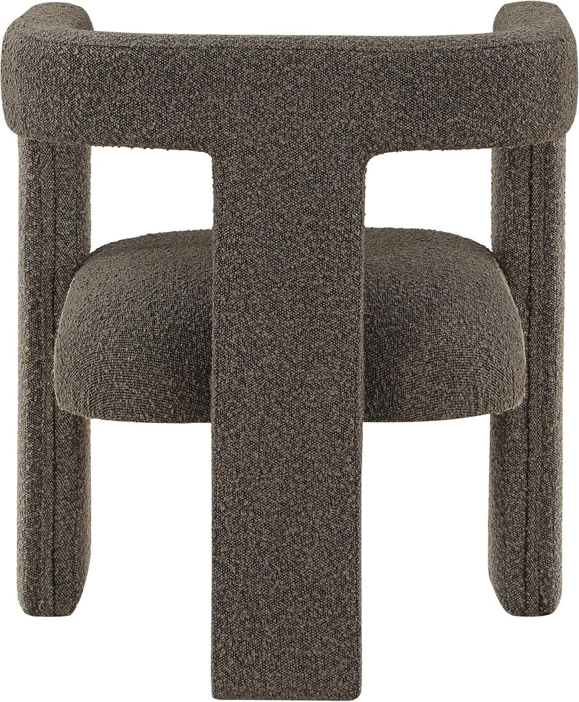 Furnishings - Petra - Boucle Upholstered Accent Chair Curved Arms and Cushioned Seat - Contemporary Style