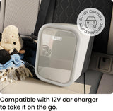 Portable Mini Fridge - Fits 6 x 12 oz Cans, Cooler and Heater Mini Fridge for Bedroom, Car, Office, Dorm and Skincare