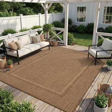 Outdoor Rug-Patio Rug Polypropylene Indoor Outdoor Rugs Outdoor Carpet Deck Balcony Porch, Textured Weave