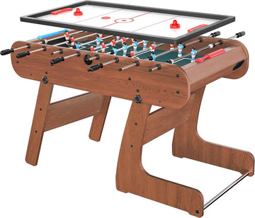 2-in-1 Multi Game Table, 53.5" Foosball Table, Air Hockey Table for Adult and Kids- Indoor Entertainment Center for Family Fun, Party