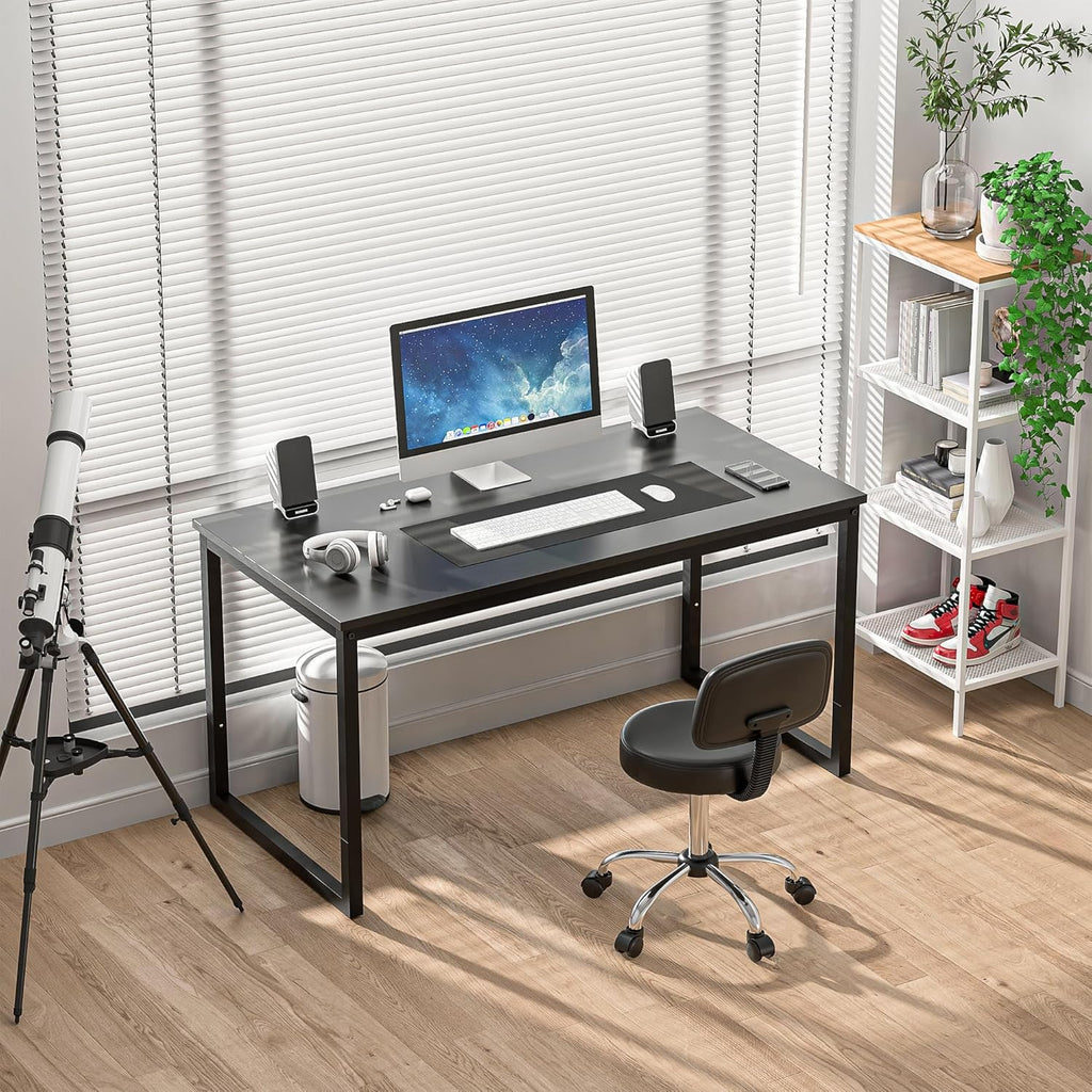 Computer Desk 47" Modern Sturdy Office Desk Computer Table PC Laptop Study Writing Desk, Black