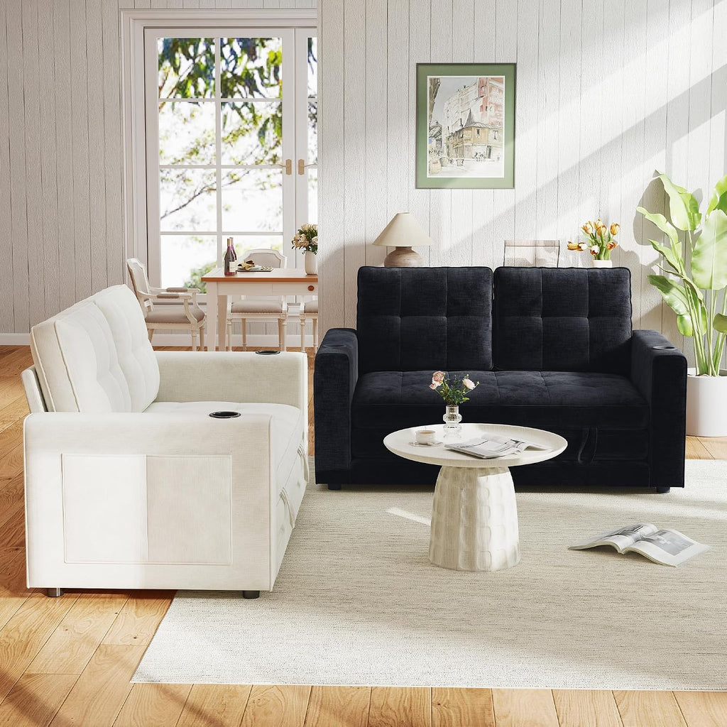 Convertible Sofa Bed, Folding Sofa Bed 2 in1 Pull Out Loveseat Sleeper Sofa, Floor Sofa Bed Folding Couch Bed with