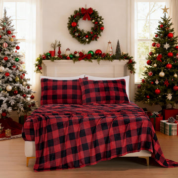 Extra Soft Fleece Sheet Set, Microplush Non-Pilling Velvety Bed Sheet, Deep Pocket - Lightweight All Season