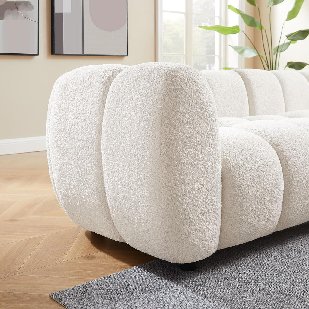 88" Oversized Boucle Sofa, Modern Upholstered Tufted Cloud Couch