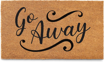 Go Away Doormat, 30x17 Inch, Funny Door Mat Outdoor, Go Away Front Door Mat, Unwelcome Mat, Farmhouse Style | Funny
