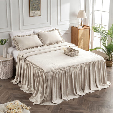 Home Bedding Bedspread Set Quilt - Farmhouse Bedspread Summer Coverlet Bed Spreads, Lightweight Quilt Chic Vintage