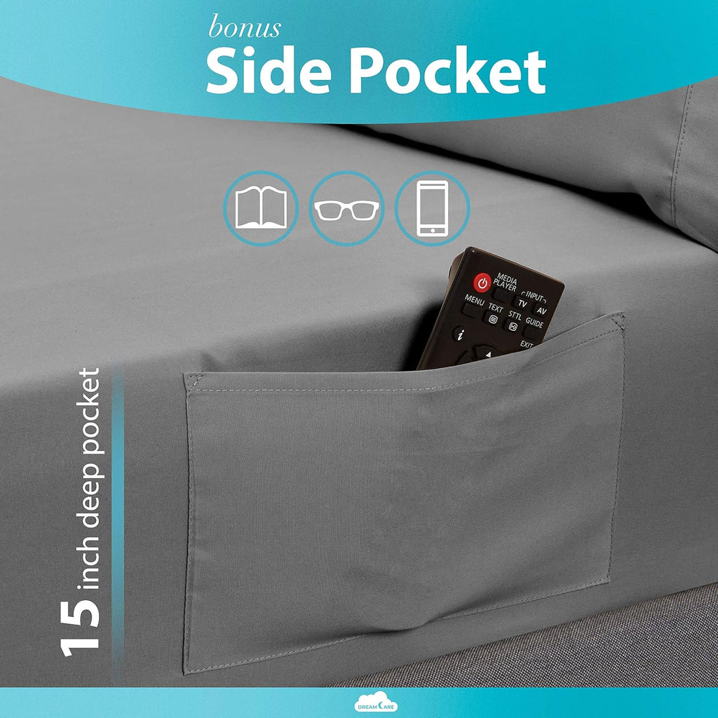 Queen Sheets - 6 pcs Breathable Cooling Sheets Queen - up to 15" - Set of 6
