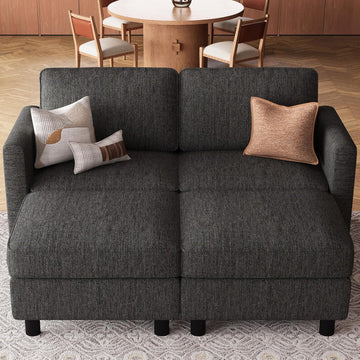 58.3" Modular Sectional Sofa 4 Seats Sleeper Sofa Washable Sectional Couches Comfy Couches with Storage Seat Couch