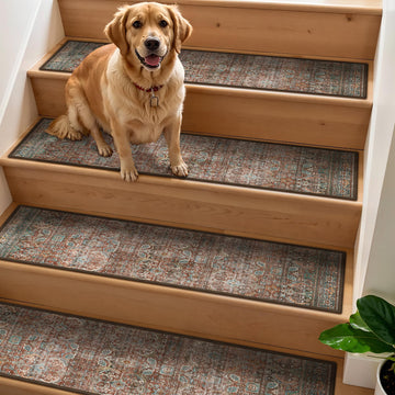 8"x30" Non Slip for Wooden Steps 15Pk, Light Clay Brown