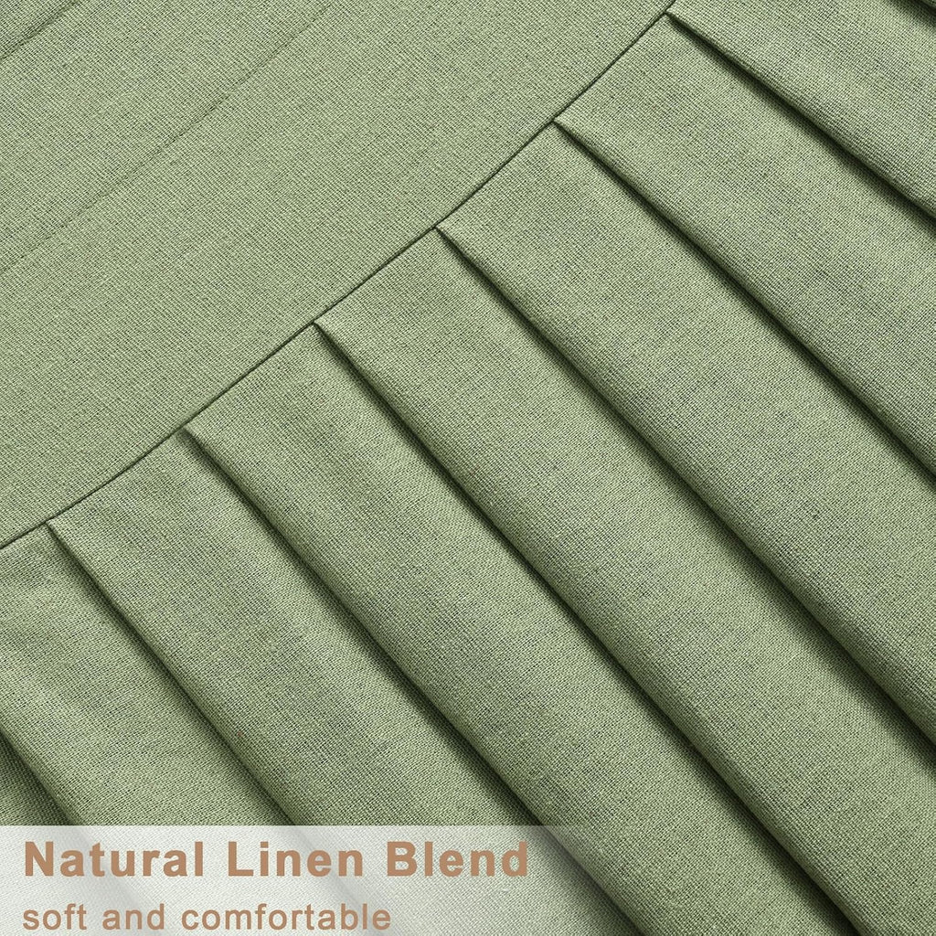 Linen Valances for Windows Farmhouse Ruffle Swag Valance Rustic Country Window Valances Light Filtering Kitchen