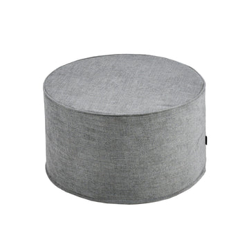 Large 22" Footrest Ottoman Sitting Pouf Extra Firm (Gray)