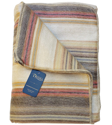 Alpaca Wool Throw Blanket | Super Soft, Lightweight, Breathable and Hypoallergenic | Non-Itchy or Scratchy (Beige