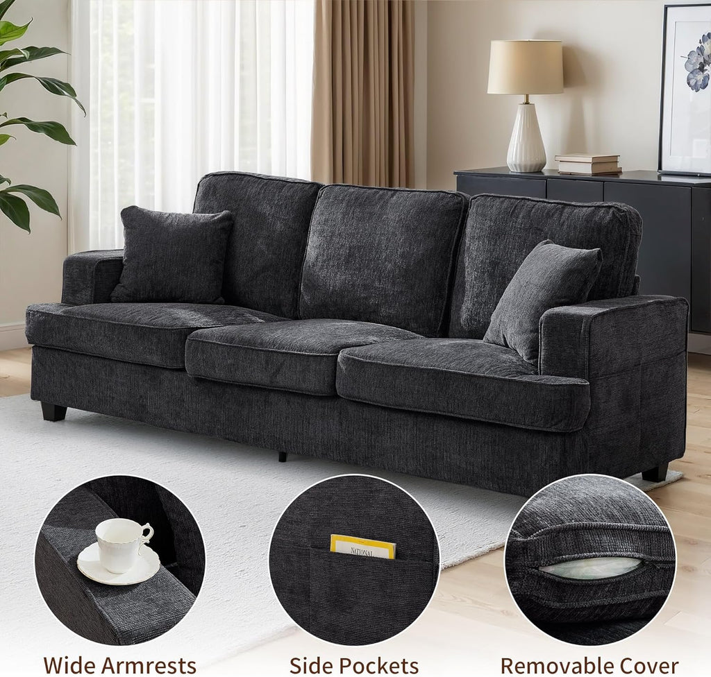 89" Sofa Couch for Living Room, Modern Loveseat Sofa with Extra Comfy Deep Seat
