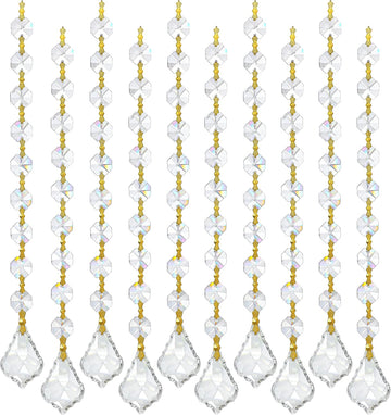 10pcs Crystal Garland Strands Hanging Glass Chandelier Beads Chains - Crystal Chandelier Replacements