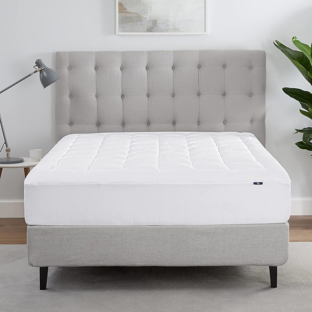 ComfortSure Quilted Cotton Pillowtop Mattress Pad, King