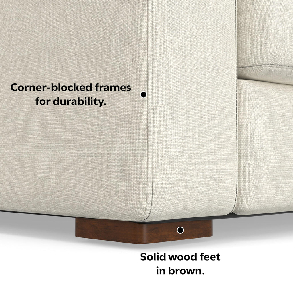 Charlie 78" Wide Performance Fabric 2-Seater Sofa in Cream