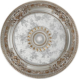 24.4 inch Decorative Ceiling Medallion for light fixtures, Silver and Gold Finish