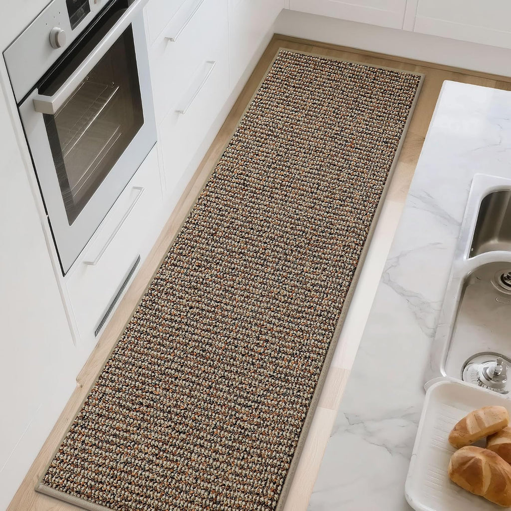 Kitchen Runner Rugs 24"x60", Kitchen Mats for Floor, Taupe | Non-Slip Super Absorbent and Stain Resistant Kitchen