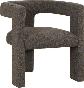 Furnishings - Petra - Boucle Upholstered Accent Chair Curved Arms and Cushioned Seat - Contemporary Style